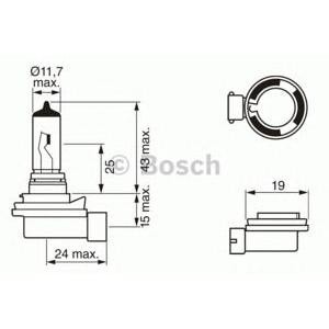 крушка с нагреваема жичка, фар за мъгла BOSCH 1 987 302 081