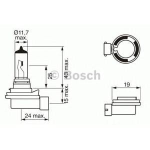 крушка с нагреваема жичка, фар за мъгла BOSCH 1 987 302 081 