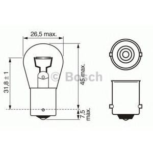 крушка за стопове, габарити BOSCH 1 987 302 280 