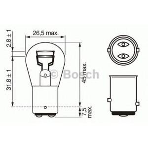 крушка за стоп светлини и габарити BOSCH 1 987 302 202 