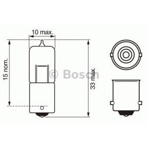 крушка за габарити, рег. номер, парк светлини BOSCH 1 987 302 233 