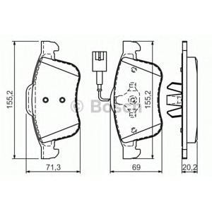 накладки BOSCH 0 986 494 465 