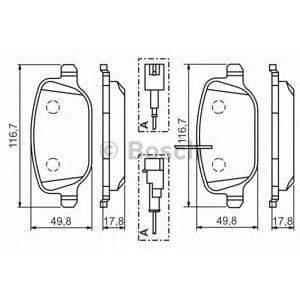 накладки BOSCH 0 986 494 466 