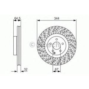 спирачен диск BOSCH 0 986 479 764