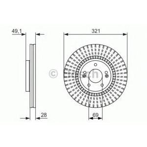 спирачен диск BOSCH 0 986 479 786