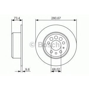 спирачен диск BOSCH 0 986 479 835