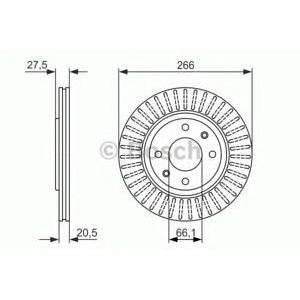 спирачен диск BOSCH 0 986 479 849