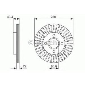 спирачен диск BOSCH 0 986 479 922