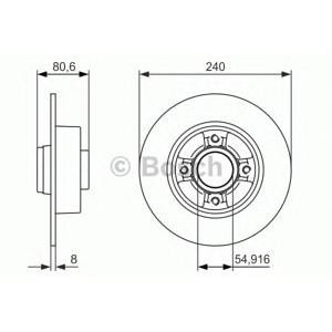 спирачен диск BOSCH 0 986 479 926 