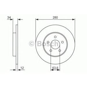 спирачен диск BOSCH 0 986 479 934 