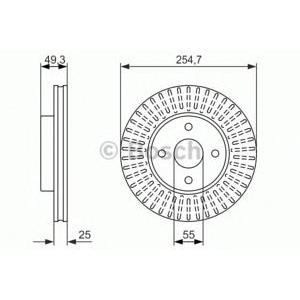 спирачен диск BOSCH 0 986 479 935 