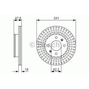 спирачен диск BOSCH 0 986 479 962 