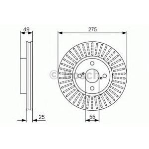 спирачен диск BOSCH 0 986 479 971