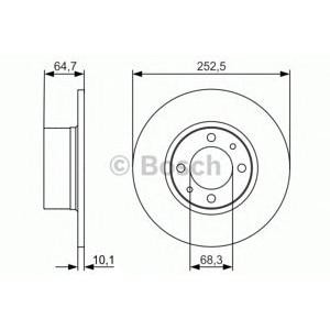 спирачен диск BOSCH 0 986 479 988 