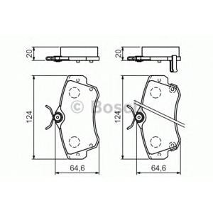накладки BOSCH 0 986 494 029