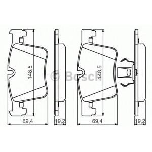 накладки BOSCH 0 986 494 487