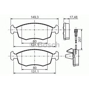 накладки BOSCH 0 986 494 463