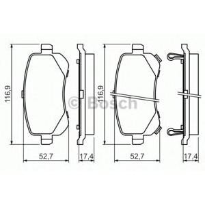 накладки BOSCH 0 986 494 496