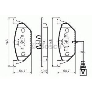накладки BOSCH 0 986 494 525 