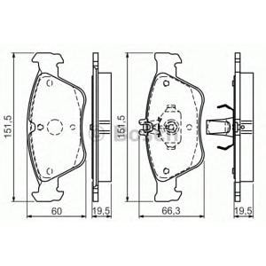 накладки BOSCH 0 986 494 002