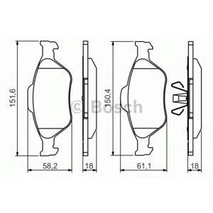 накладки BOSCH 0 986 494 512