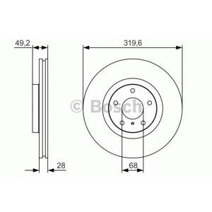 спирачен диск BOSCH 0 986 479 R22
