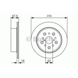 спирачен диск BOSCH 0 986 479 R25