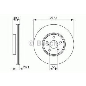 спирачен диск BOSCH 0 986 479 S09