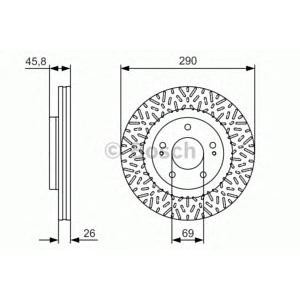 спирачен диск BOSCH 0 986 479 527