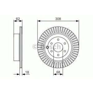 спирачен диск BOSCH 0 986 479 533