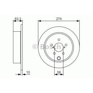 спирачен диск BOSCH 0 986 479 634