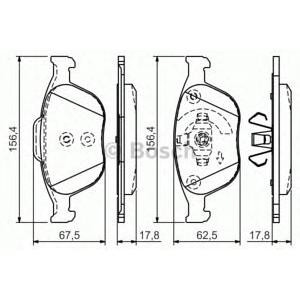 накладки BOSCH 0 986 495 066 