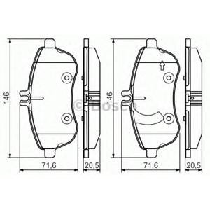 накладки BOSCH 0 986 495 104 