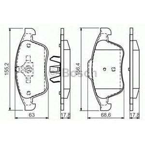 накладки BOSCH 0 986 494 556 
