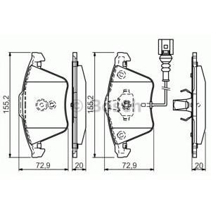 накладки BOSCH 0 986 494 550 