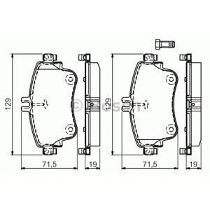 накладки BOSCH 0 986 494 663 