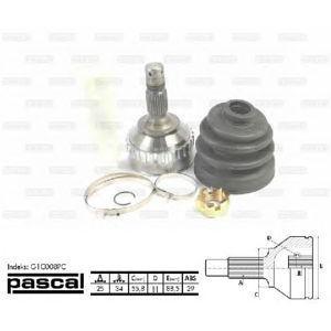каре комплект, полуоска PASCAL G1C008PC 