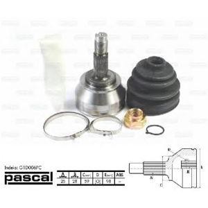 каре комплект, полуоска PASCAL G1D006PC 