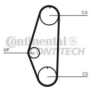 комплект водна помпа+ зъбен ремък CONTITECH CT629WP1