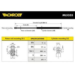 амортисьор за преден капак MONROE ML5333 