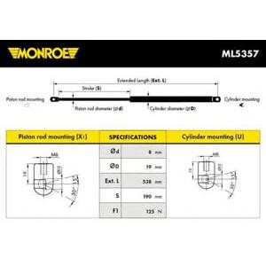 амортисьор за преден капак MONROE ML5357