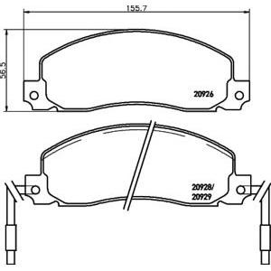 накладки TEXTAR 2092602 