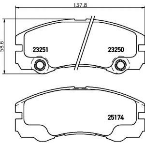 накладки TEXTAR 2325001 