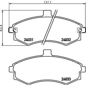 накладки TEXTAR 2403101 