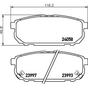 накладки TEXTAR 2405801 