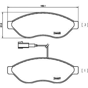 накладки TEXTAR 2446801 