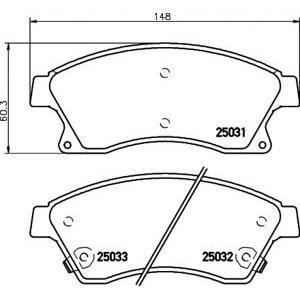 накладки TEXTAR 2503101 