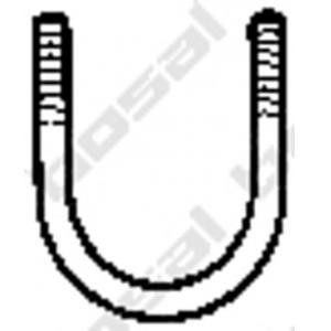 скоба за стягане, изпускателна система BOSAL 250-649 