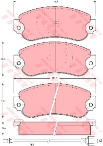 предни накладки 571286J